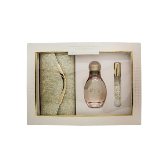 Sarah Jessica Parker Lovely Gift Set 100ml Eau De Parfum + 10ml Rollerball + Gold Clutch