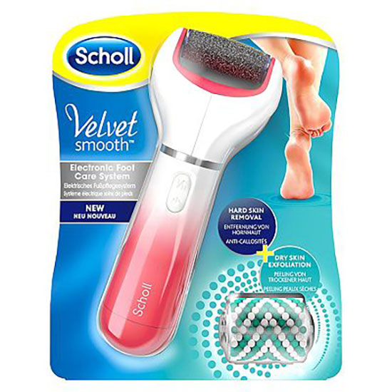 Scholl Pink Electronic Foot File With Exfoliating Refill