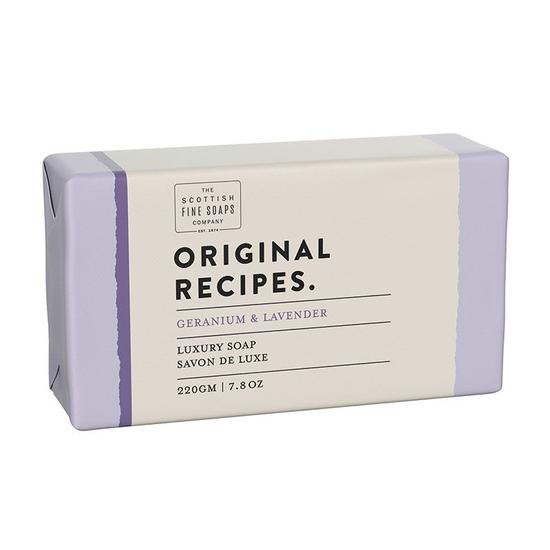 Scottish Fine Soaps Original Recipes Geranium & Lavender Soap 220g
