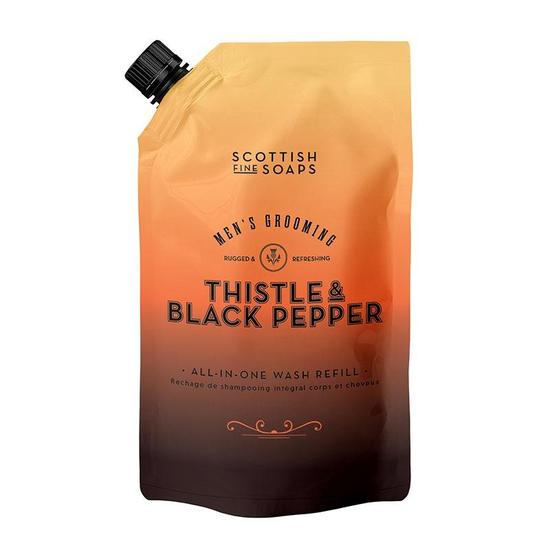 Scottish Fine Soaps Thistle & Black Pepper All In One Wash Refill 1.2ltr Pouch
