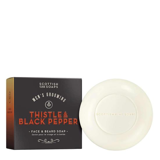Scottish Fine Soaps Thistle & Black Pepper Face & Beard Soap