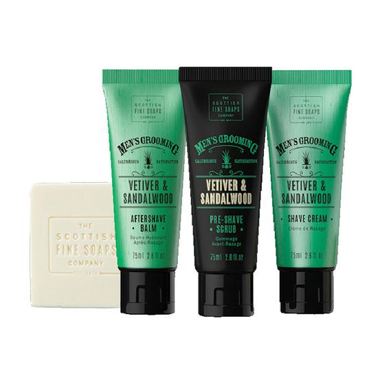 Scottish Fine Soaps Vetiver & Sandalwood Luxurious Gift Set