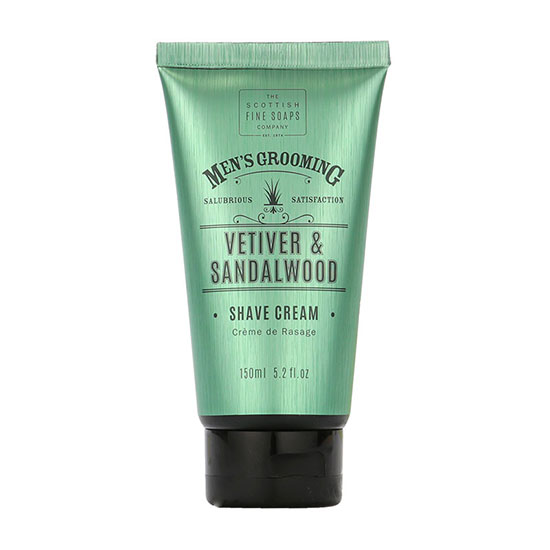Scottish Fine Soaps Vetiver & Sandalwood Shave Cream 150ml