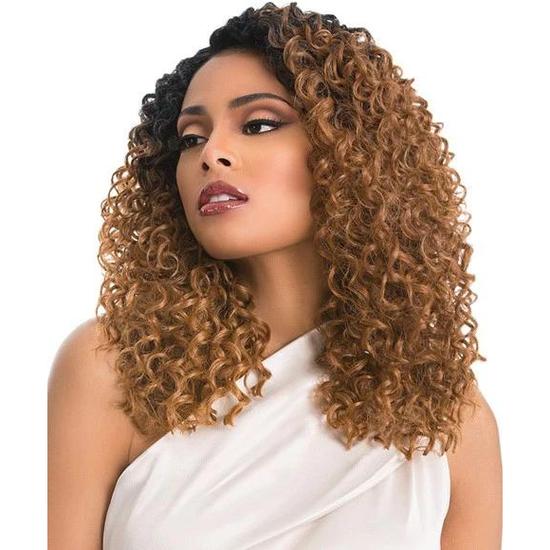 Sensationnel Empress Synthetic Envy Curl Custom Lace Front Edge Wig t1b/red