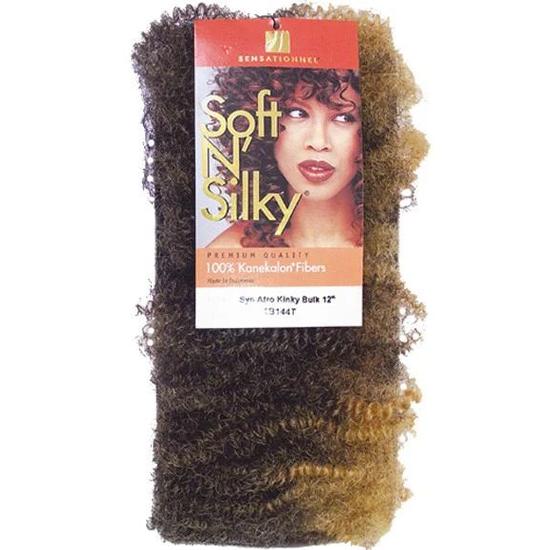 Sensationnel Soft N Silky Synthetic Afro Kinky Bulk 12 / 1B