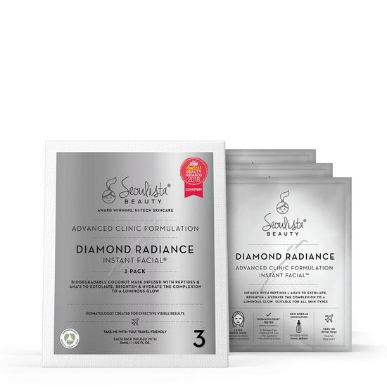 Seoulista Diamond Radiance Instant Facial Pack of 3