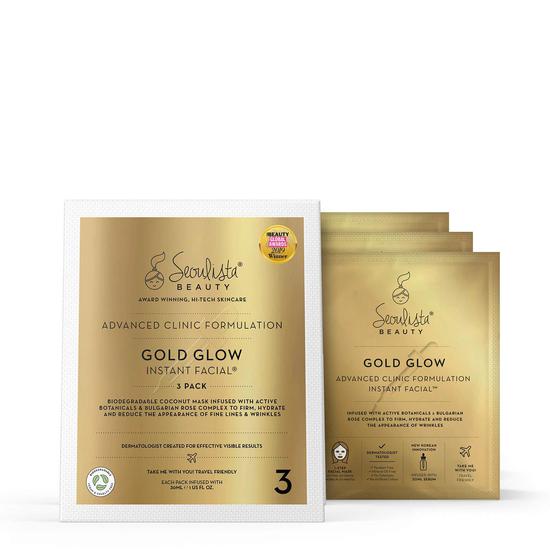 Seoulista Gold Glow Instant Facial Pack of 3