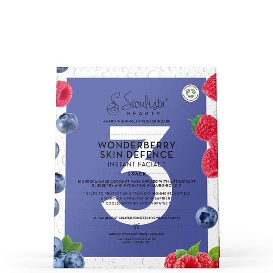 Seoulista Wonderberry Skin Defence Instant Facial Pack of 3