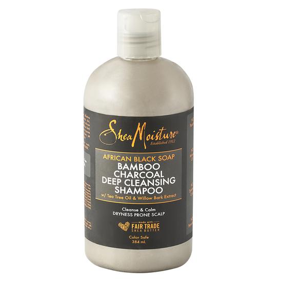 Shea Moisture African Black Soap Bamboo Charcoal Shampoo 384ml
