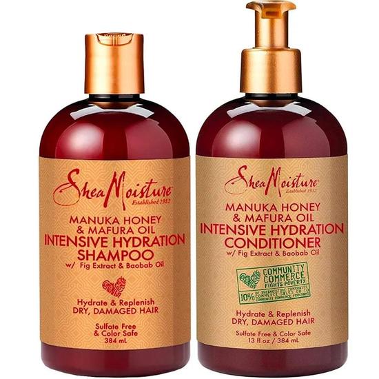 Shea Moisture Manuka Honey & Mafura Oil Intensive Hydration Shampoo & Conditioner Duo Pack