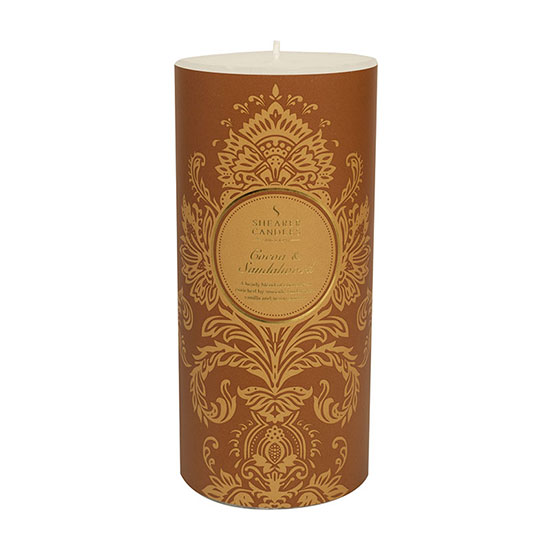 Shearer Candles Cocoa & Sandalwood Pillar Candle