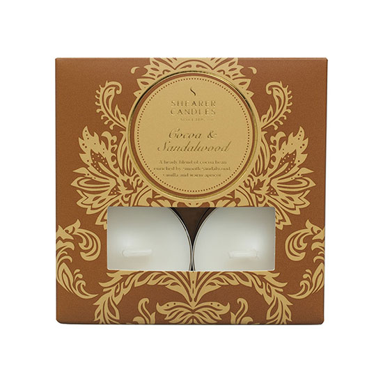 Shearer Candles Cocoa & Sandalwood Tealights
