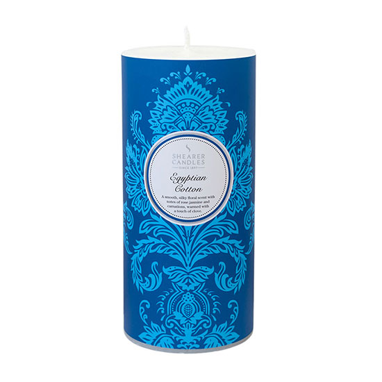 Shearer Candles Egyptian Cotton Patterned Pillar Candle