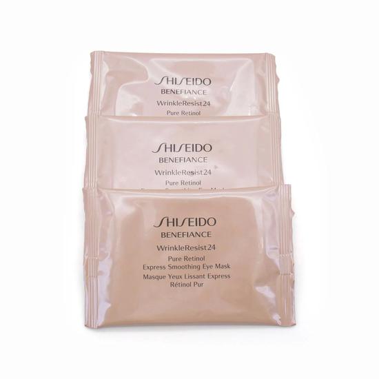 Shiseido Benefiance Wrinkle Resist Eye Mask Trio 3 x Sachets Imperfect Box