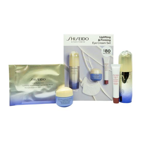 Shiseido Vital Perfection Eye Gift Set Firming Eye Cream 15ml Ultimune Eye Power Infusing Eye Concentrate 5ml Vital Perfection Uplifting & Firming Cream Enriched 15ml Vital Perfection Uplifting & Firming Express Eye Mask 2 Sheets