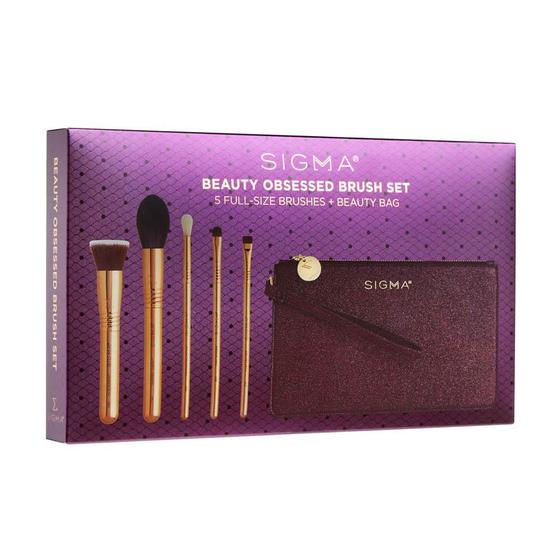 Sigma Beauty Beauty Obsessed Brush Set 5 piece travel-size brush collection