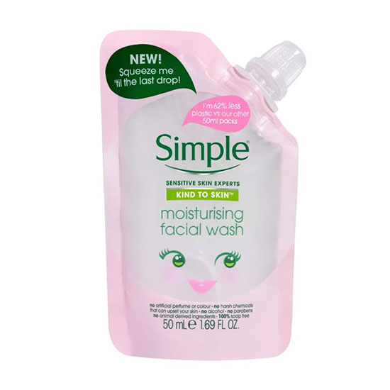 Simple Kind To Skin Moisturising Facial Wash Pouch 50ml