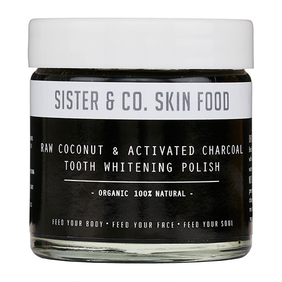 SISTER & CO. RAW COCONUT & ACTIVATED CHARCOAL TOOTH WHITENING POLISH 60ML