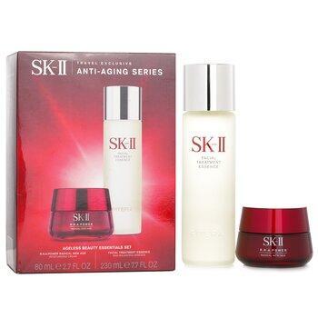 SK-II Ageless Beauty Essentials Set: R.N.A. Power Moisturising Cream 80ml + Facial Treatment Essence 230ml 2pcs