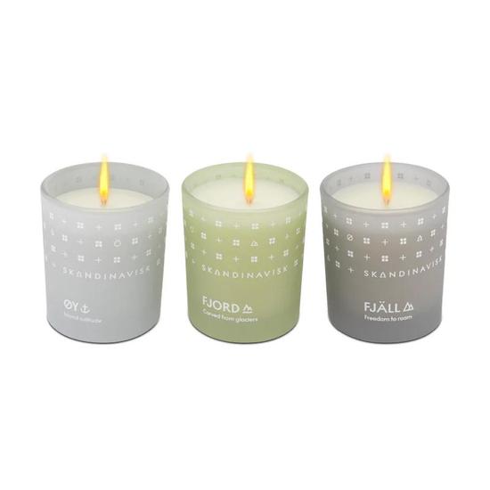 SKANDINAVISK Explore Mini Trio Scented Candle Set