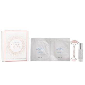 Skin Medica Radiance Infusion Ultra Hydrating Ritual Set: HA Rejuvenating Hydrator + Ultra Hydrating Sheet Mask 2pcs + Rose Quartz Roller