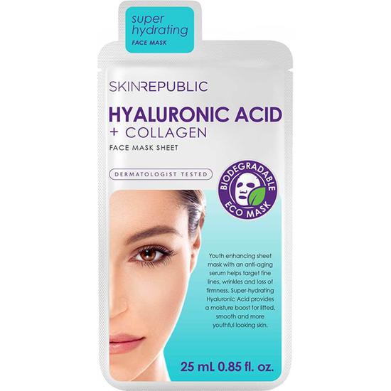 Skin Republic Hyaluronic Acid + Collagen Face Sheet Mask 25ml