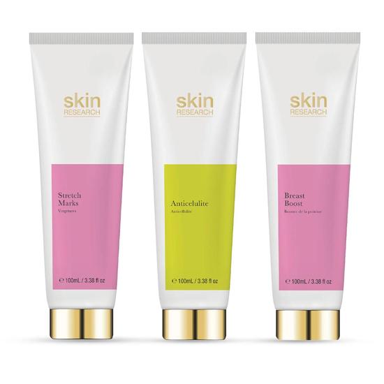 Skin Research Anti-Ageing Stretch Mark Cream + Breast Boost + Anticellulite Cream 100ml