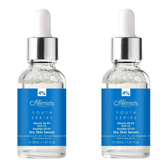 skinChemists Dry Skin Serum Marula Oil 4%, Q10 1%, Rosehip Oil 4%