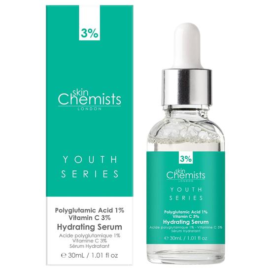 skinChemists Hydrating Serum Polyglutamic Acid 1%, Vitamin C 3% 30ml