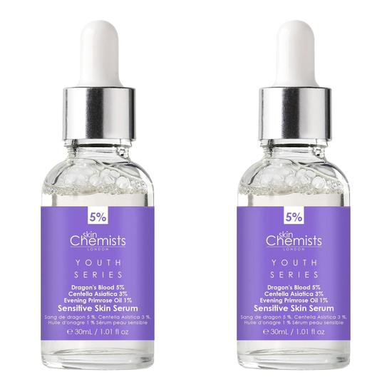 skinChemists Sensitive Skin Serum Dragon's Blood 5%, Centella Asiatica 3%, Evening Primrose Oil 1%