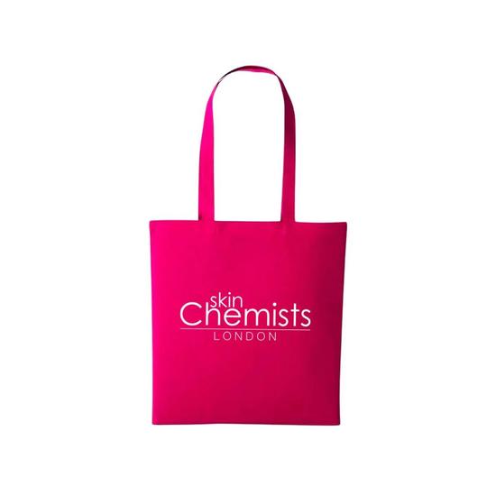 skinChemists The Skin Care Experts Dark Pink Tote Bag