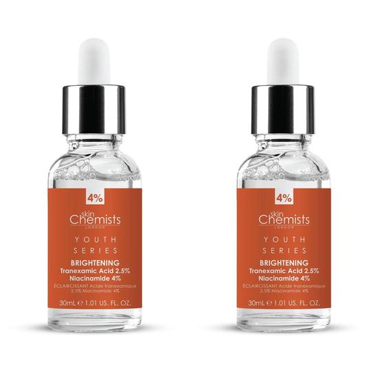 skinChemists Tranexamic Acid 2.5%, Niacinamide 4% Brightening Serum Duo Pack
