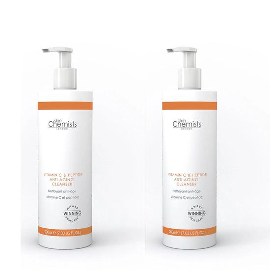 skinChemists Vitamin C & Peptide Cleanser Duo Pack 2 x 200ml
