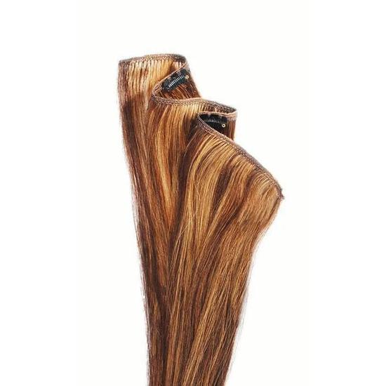 Sleek Hair Luxury European Weave Indian Hair 1pc Clips In Chocolate Brown, 18"