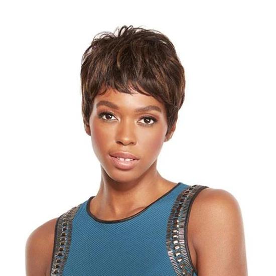 Sleek Hair Wig Fashion Human Hair Audrey Wig HL1B/F.RED