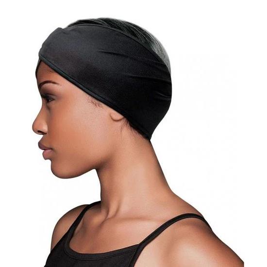 Sleek Hair Wrap Cap Mesh Black
