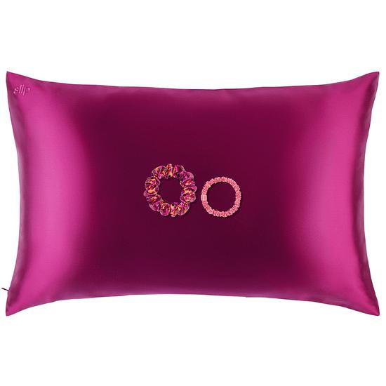Slip Blossom Nights Gift Set Silk pillowcase + Scrunchie set