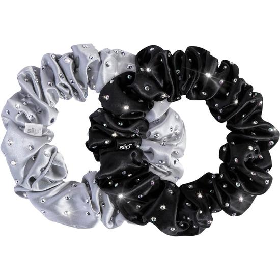 Slip Large Silk Crystal Scrunchies - 2 Pack Moonlight