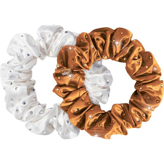 Slip Large Silk Crystal Scrunchies - 2 Pack