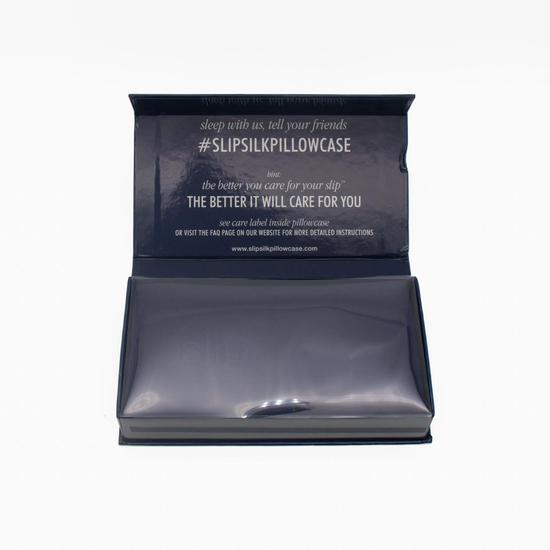 Slip Pure Silk Pillowcase King Size 51cm x 91cm Navy Imperfect Box