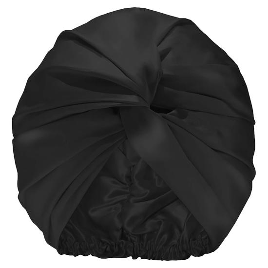 Slip Pure Silk Turban Black
