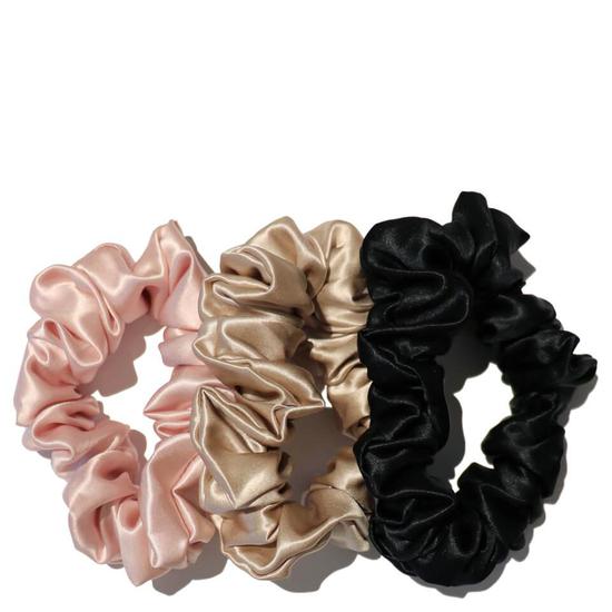 Slip Large Silk Scrunchies - 3 Pack Pink, Caramel & Black