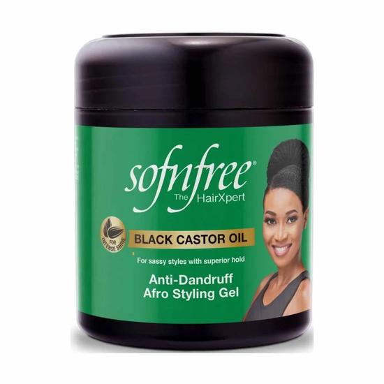 Sofn'Free Black Castor Oil Afro Styling Gel Black 500ml