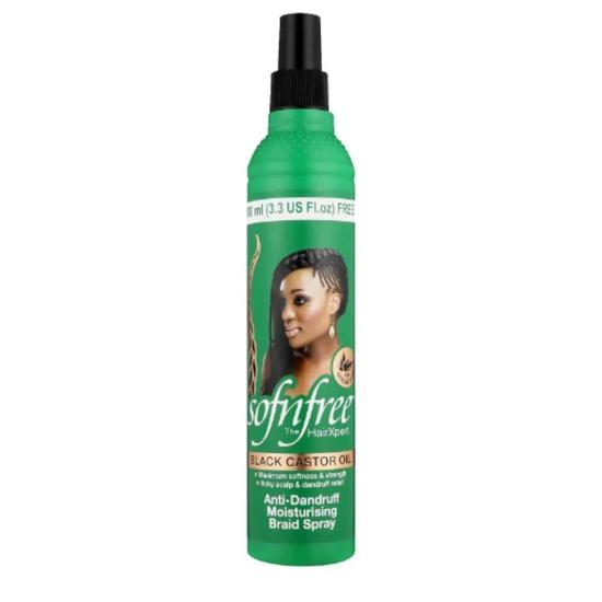 Sofn'Free Black Castor Oil Anti-Dandruff Moisturising Braid Spray 350ml