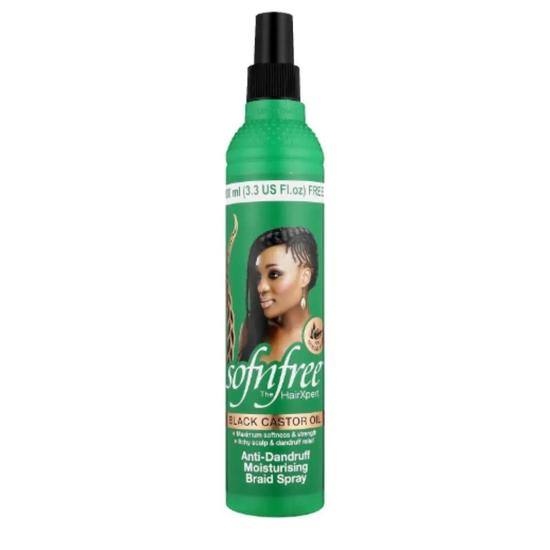 Sofn'Free Black Castor Oil Anti-Dandruff Moisturising Braid Spray 350ml