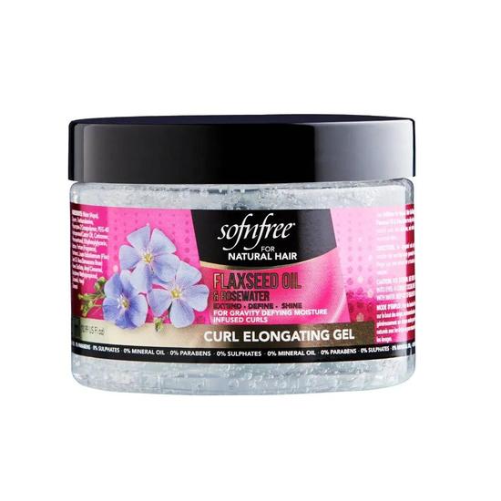 Sofn'Free For Natural Hair Flaxseed & Rosewater Curl Elongating Gel