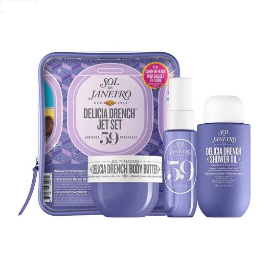 Sol de Janeiro Delicia Drench Jet Gift Set 30ml Perfum Mist + 90ml Shower Oil + 50ml Body Butter