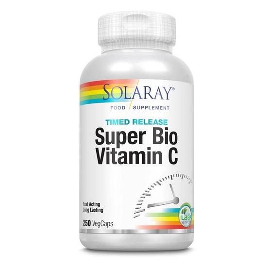 Solaray Time Release Super Bio Vitamin C Capsules 250 Capsules