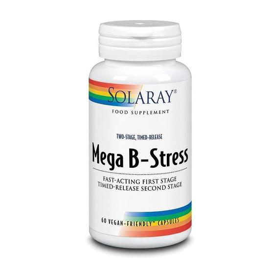 Solaray Two-Stage Mega B-Stress Capsules 60 Capsules