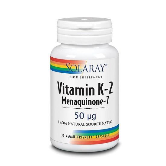 Solaray Vitamin K-2 Menaquinone-7 50mcg Capsules 30 Capsules
